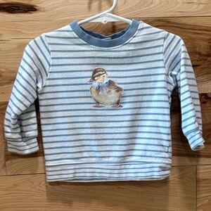 Edgehill Collection Blue Striped Duckling Long Sleeve Tee